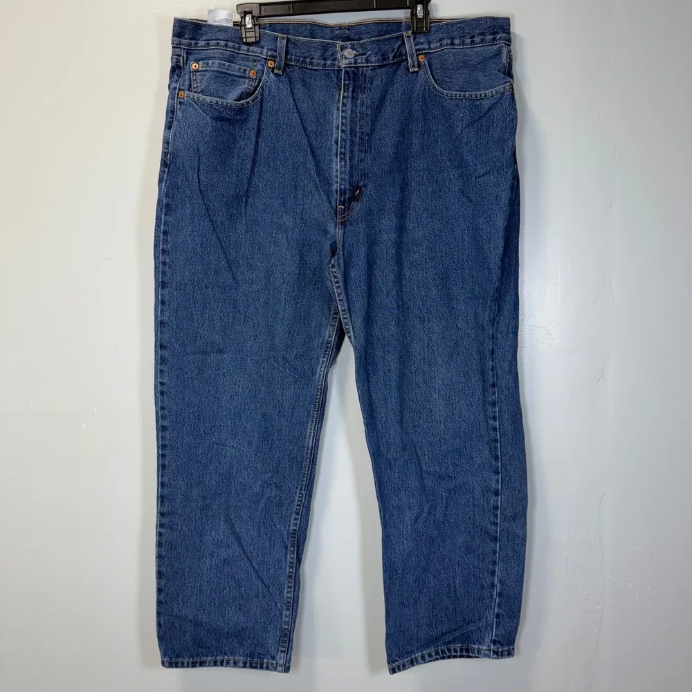 Levis 550 Relaxed Fit Mens Blue Denim Jeans W42‎ L29 Medium Wash Classic